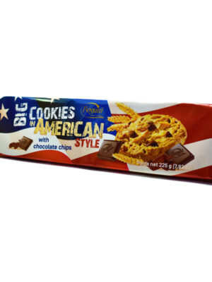 Gros biscuits à l'américaine avec pépites de chocolat 225g