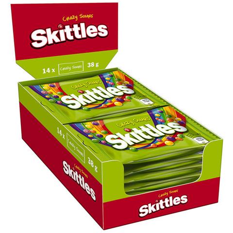 Skittles Crazy Sours Sachet 14x38g