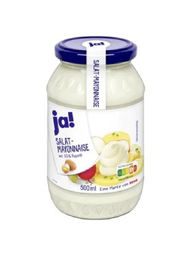 Mayonnaise Glass "JA" 500g