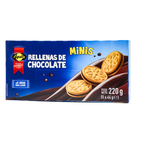 Ayala Rellenas De Chocolate Minis 220gx10