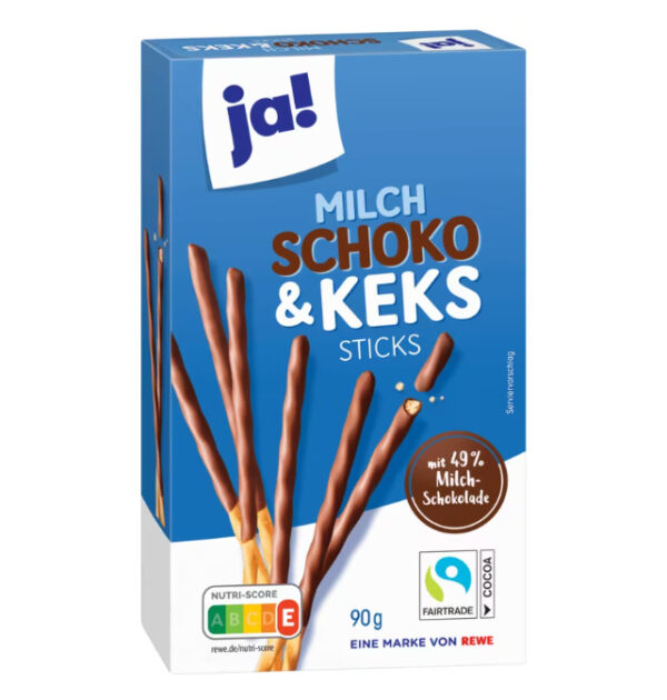 ja! Schoko-Sticks MILK 90gx24