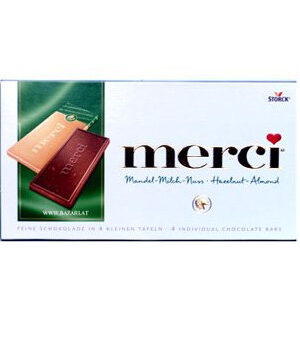 Merci Schokolade Hazelnut & Almond 100gx15