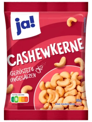 ja! Cashewkerne grillées non salées 150gx30