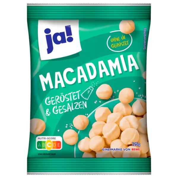 ja! Macadamia geröstet & gesalzen 125gx10
